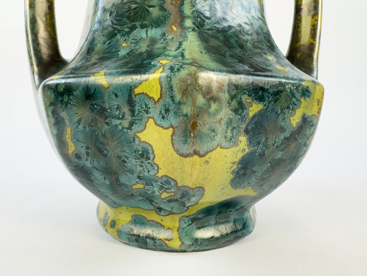 Large Art Deco Crystalline Glaze Stoneware Vase by Pierrefonds, France, c. 1925–1935
