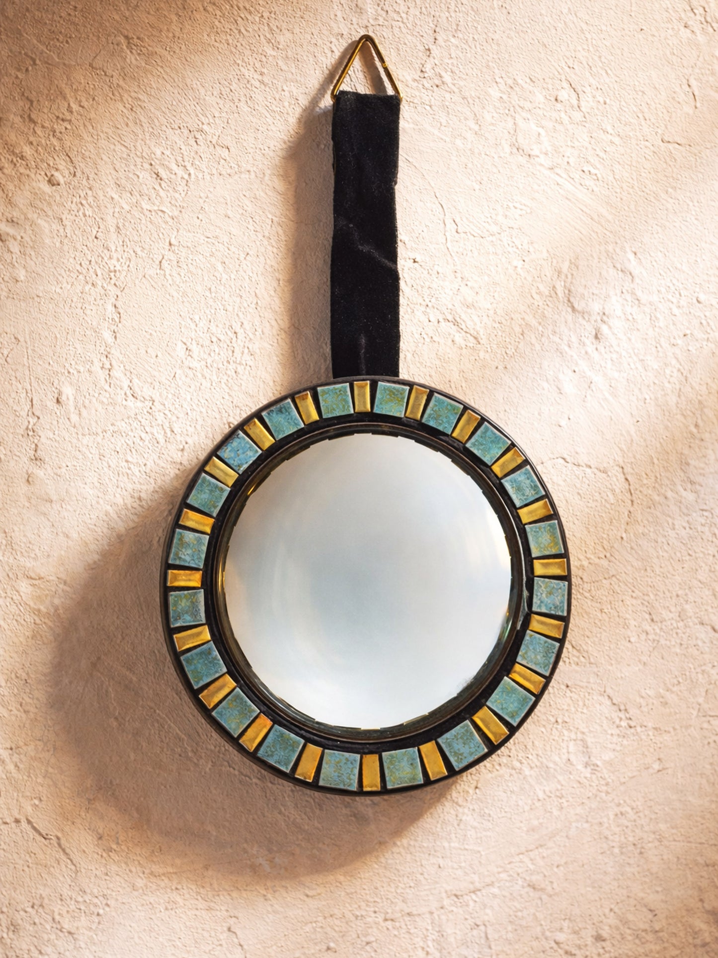 Vintage Convex Mirror (Oeil de Sorcière), Espelt-Influenced Design, 25 cm