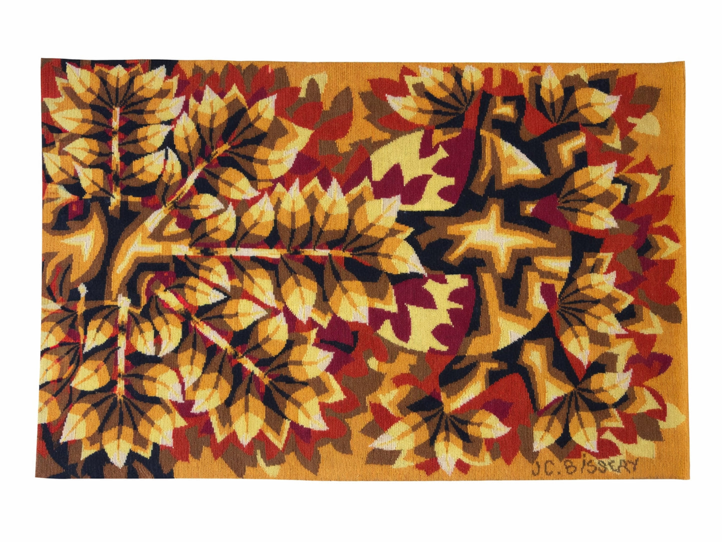 French Mid-Century Modern Wool Tapestry by Jean-Claude Bissery