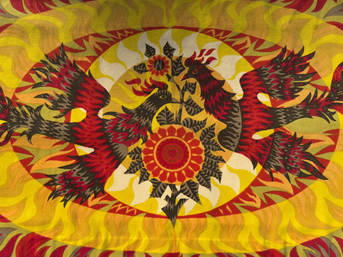 1960s “Les Phénix” Wool Tapestry by Alain Cornic, Atelier Robert Four