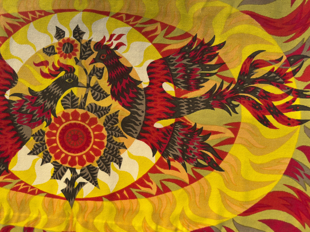 1960s “Les Phénix” Wool Tapestry by Alain Cornic, Atelier Robert Four