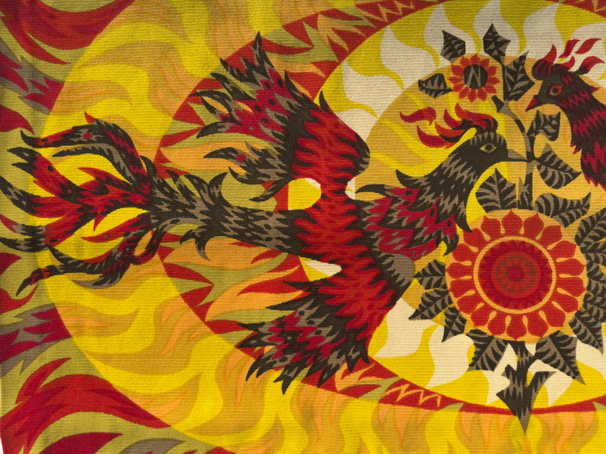 1960s “Les Phénix” Wool Tapestry by Alain Cornic, Atelier Robert Four