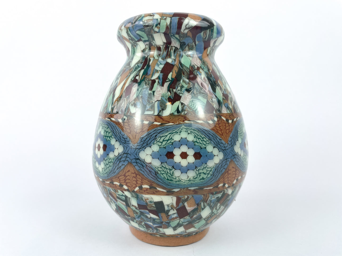 Jean Gerbino Mosaic Ceramic Vase, Vallauris, France, Mid-20th Century