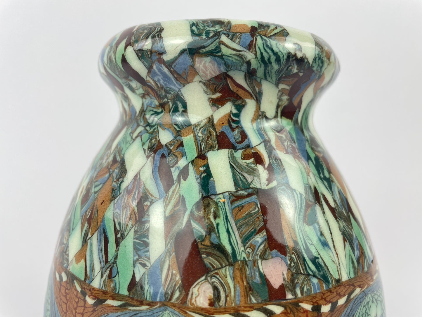 Jean Gerbino Mosaic Ceramic Vase, Vallauris, France, Mid-20th Century
