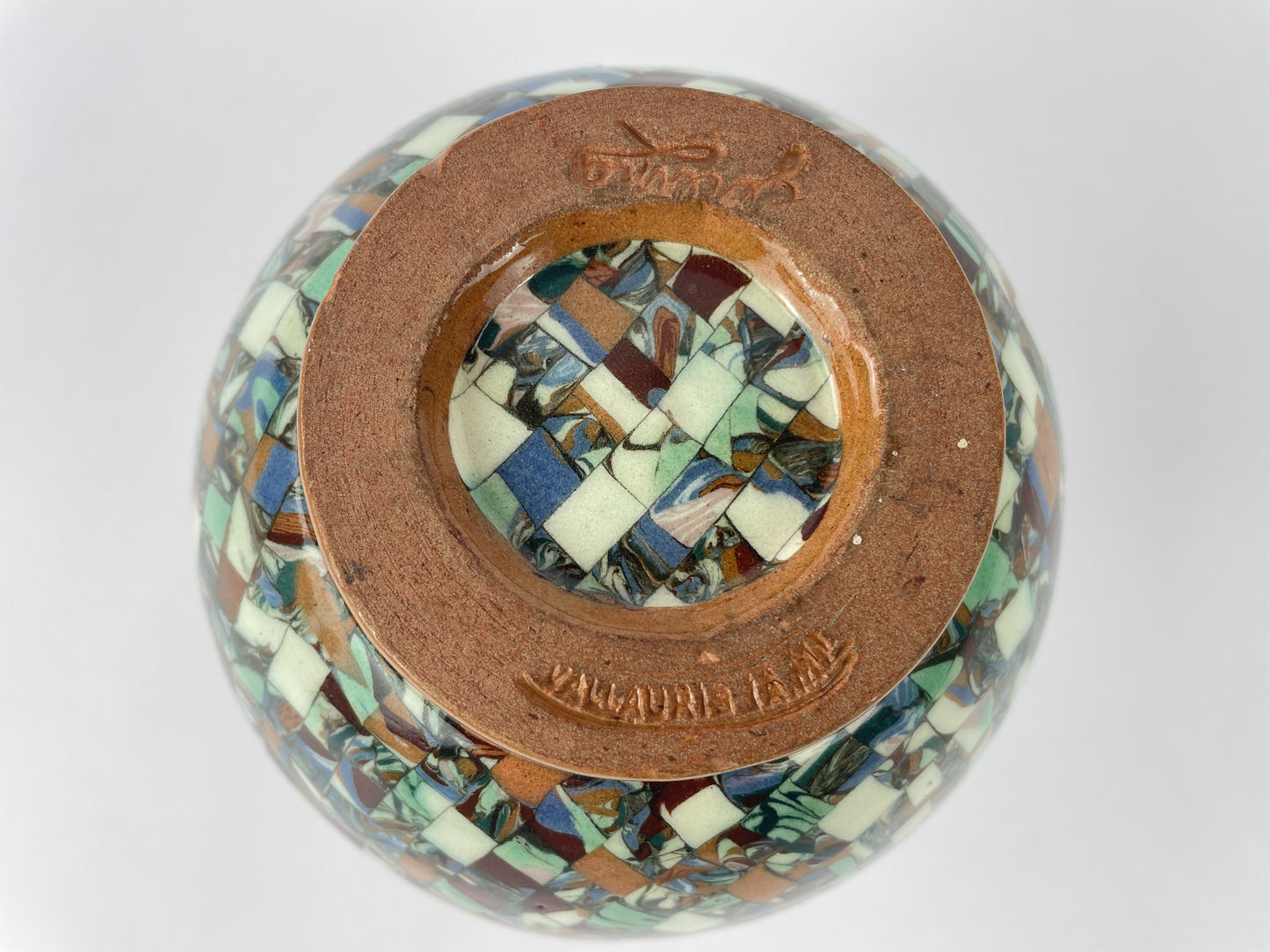 Jean Gerbino Mosaic Ceramic Vase, Vallauris, France, Mid-20th Century