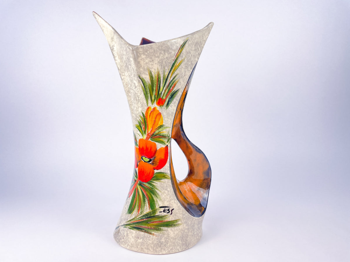 Tess Villenauxe Sculptural Ceramic Vase, France, c.1960s