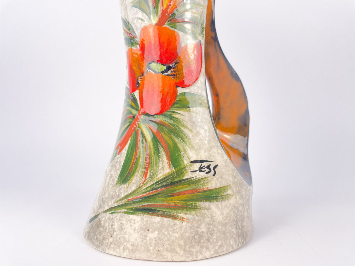 Tess Villenauxe Sculptural Ceramic Vase, France, c.1960s