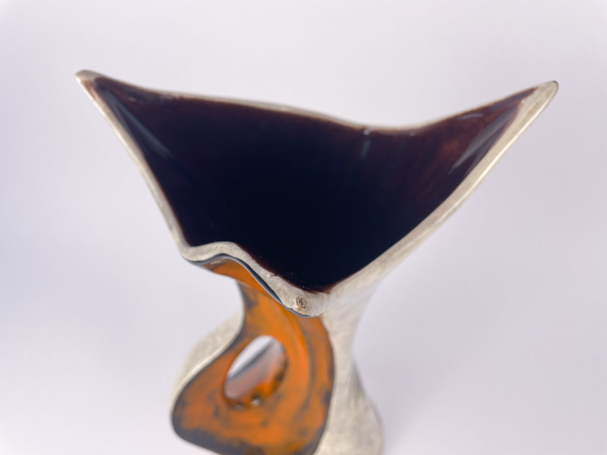 Tess Villenauxe Sculptural Ceramic Vase, France, c.1960s