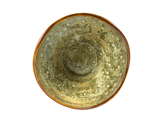 Large French Crystalline Glaze Art Pottery Bowl, Attributed to Pierrefonds