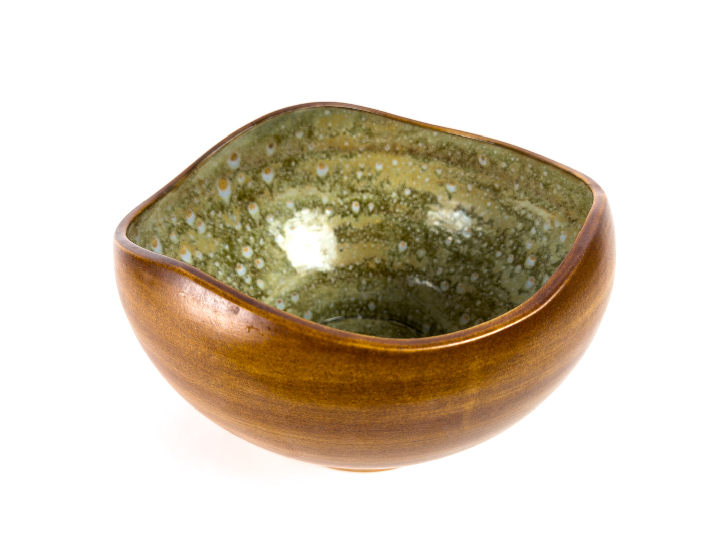 Large French Crystalline Glaze Art Pottery Bowl, Attributed to Pierrefonds