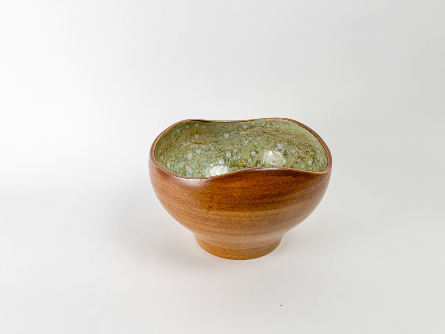 Large French Crystalline Glaze Art Pottery Bowl, Attributed to Pierrefonds