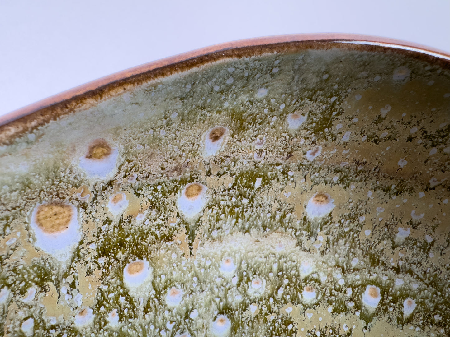 Large French Crystalline Glaze Art Pottery Bowl, Attributed to Pierrefonds