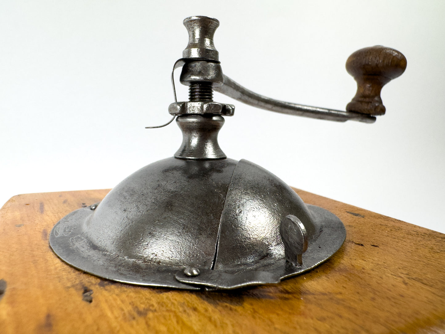 Vintage Japy Frères Wooden Manual Coffee Grinder, c. 1920s–1940s