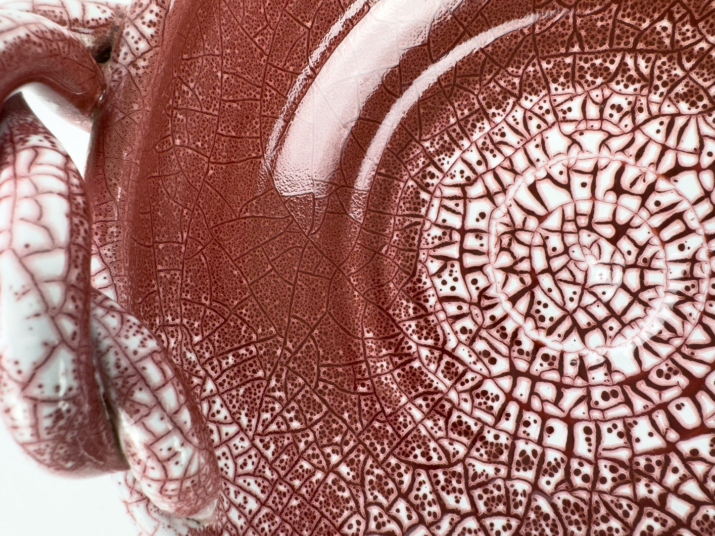 Large Signed Accolay Ceramic Fruit Bowl with Twisted Handles, French, Circa 1960s