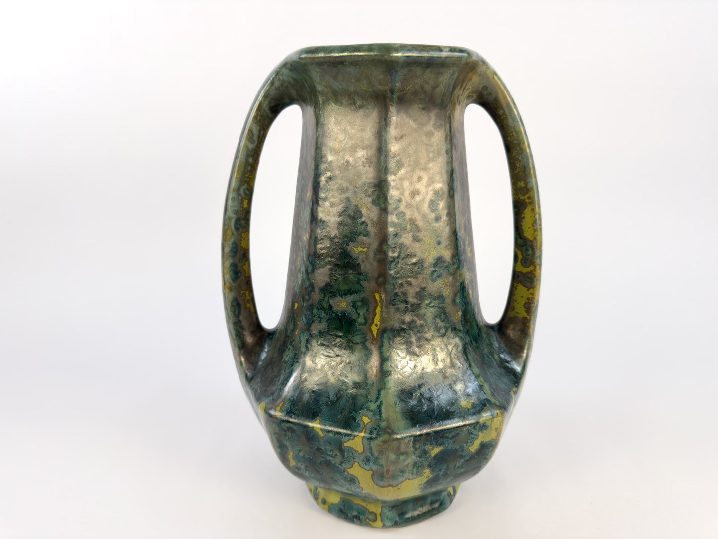 Large Art Deco Crystalline Glaze Stoneware Vase by Pierrefonds, France, c. 1925–1935