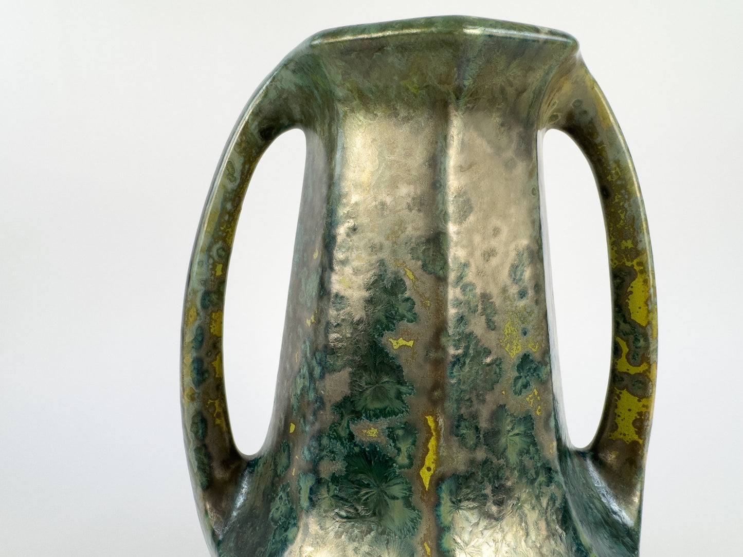 Large Art Deco Crystalline Glaze Stoneware Vase by Pierrefonds, France, c. 1925–1935