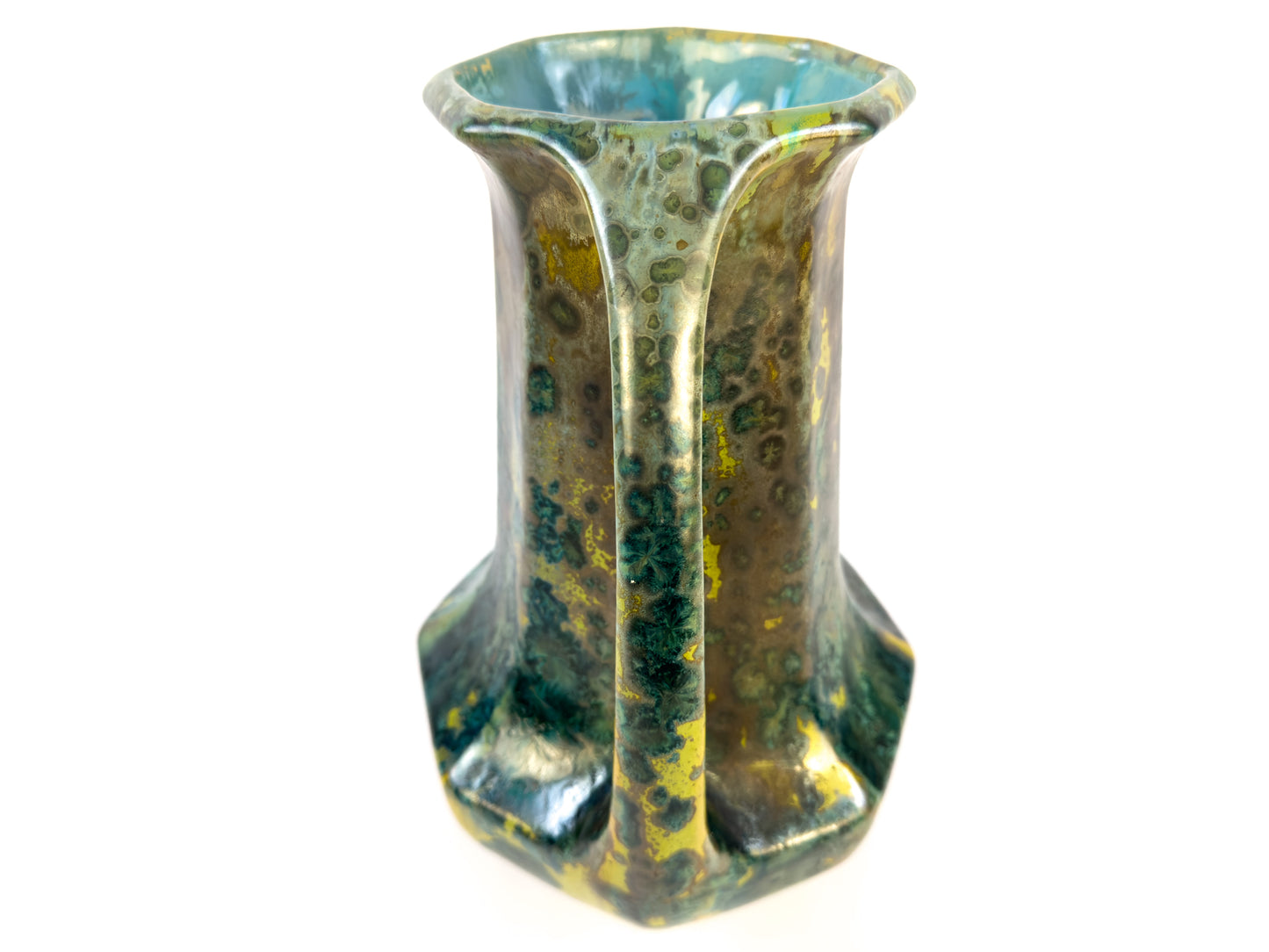 Large Art Deco Crystalline Glaze Stoneware Vase by Pierrefonds, France, c. 1925–1935