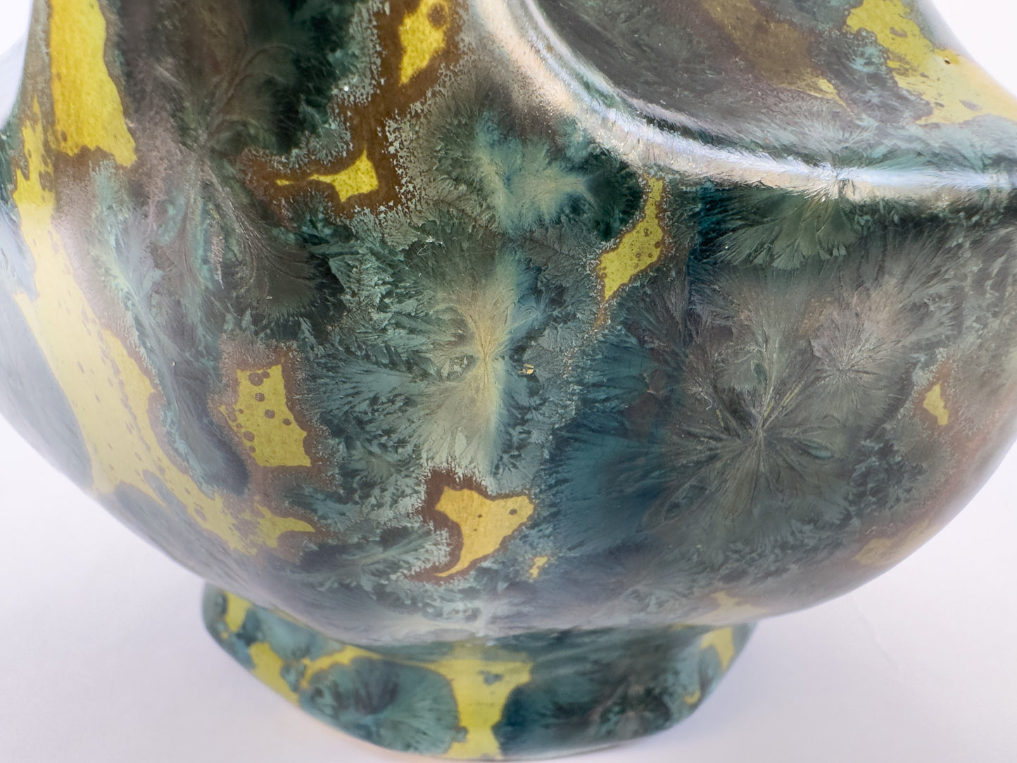 Large Art Deco Crystalline Glaze Stoneware Vase by Pierrefonds, France, c. 1925–1935