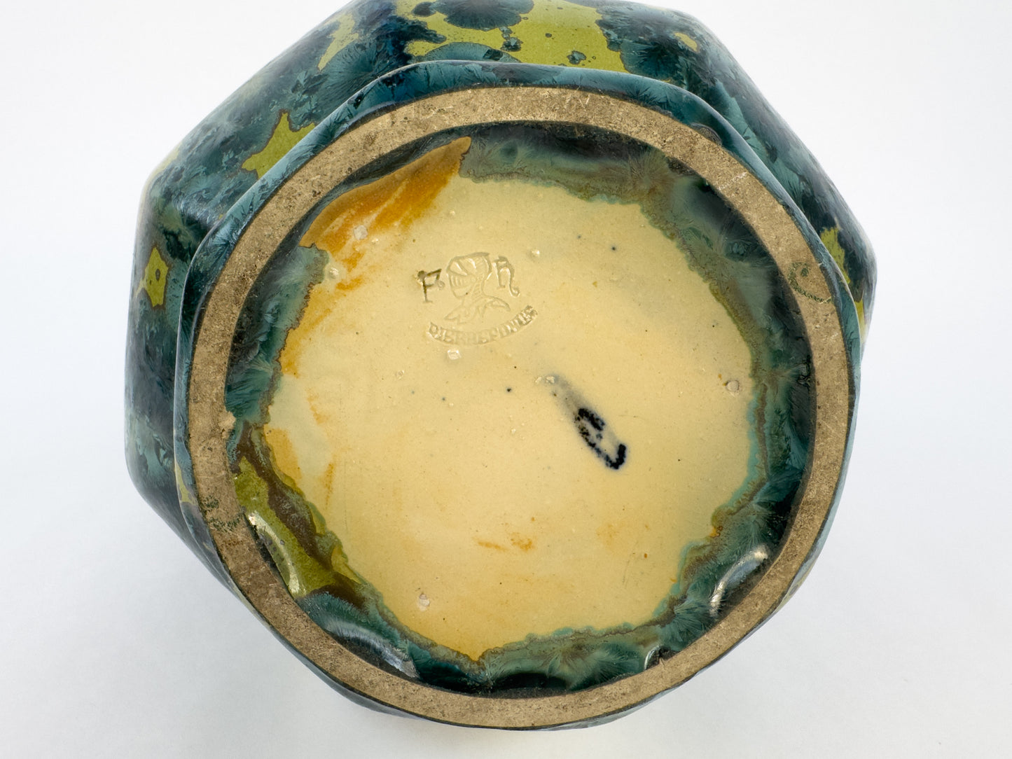 Large Art Deco Crystalline Glaze Stoneware Vase by Pierrefonds, France, c. 1925–1935
