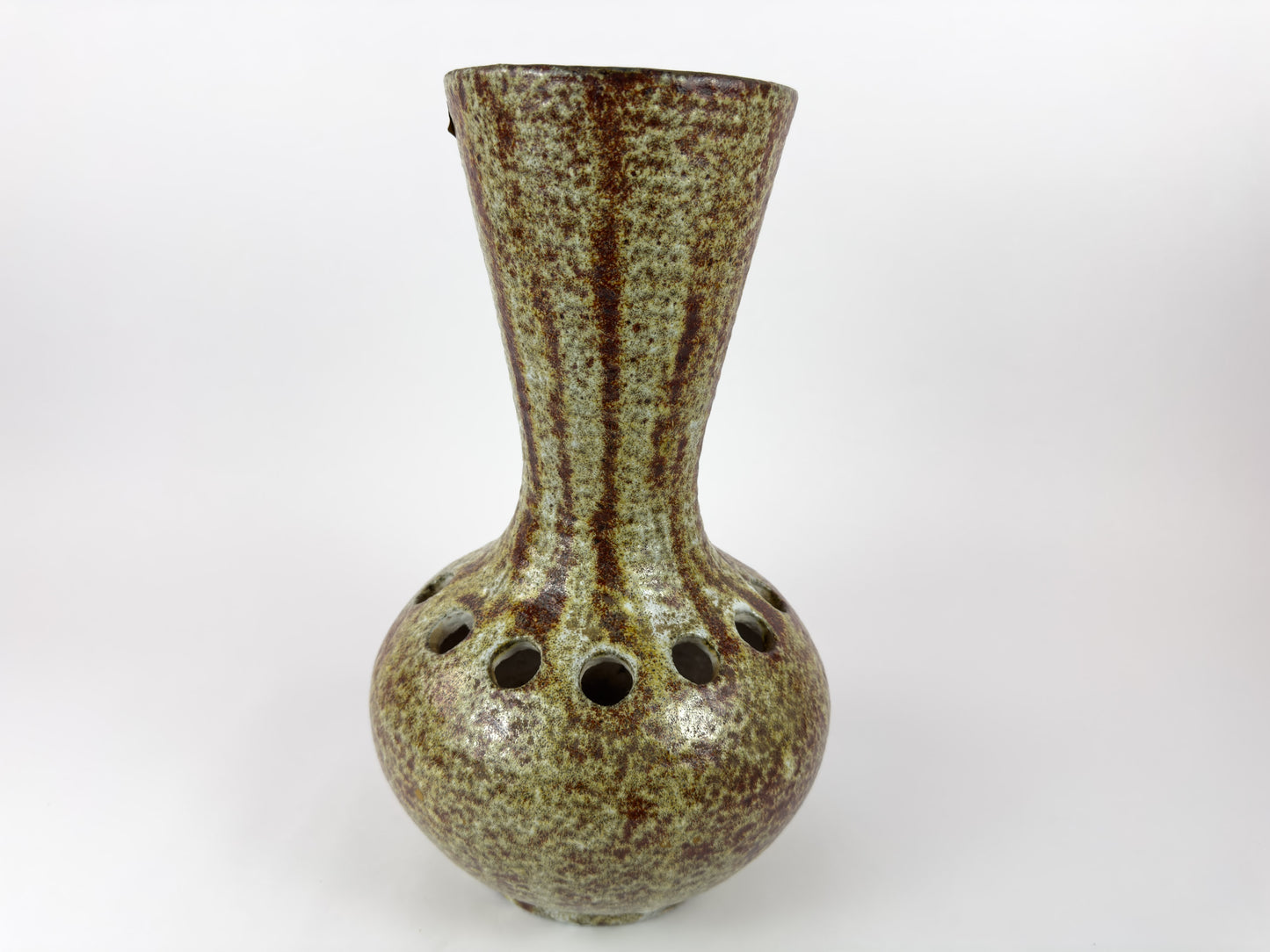 Large Accolay Ceramic Flower Frog Vase, France, c.1960s