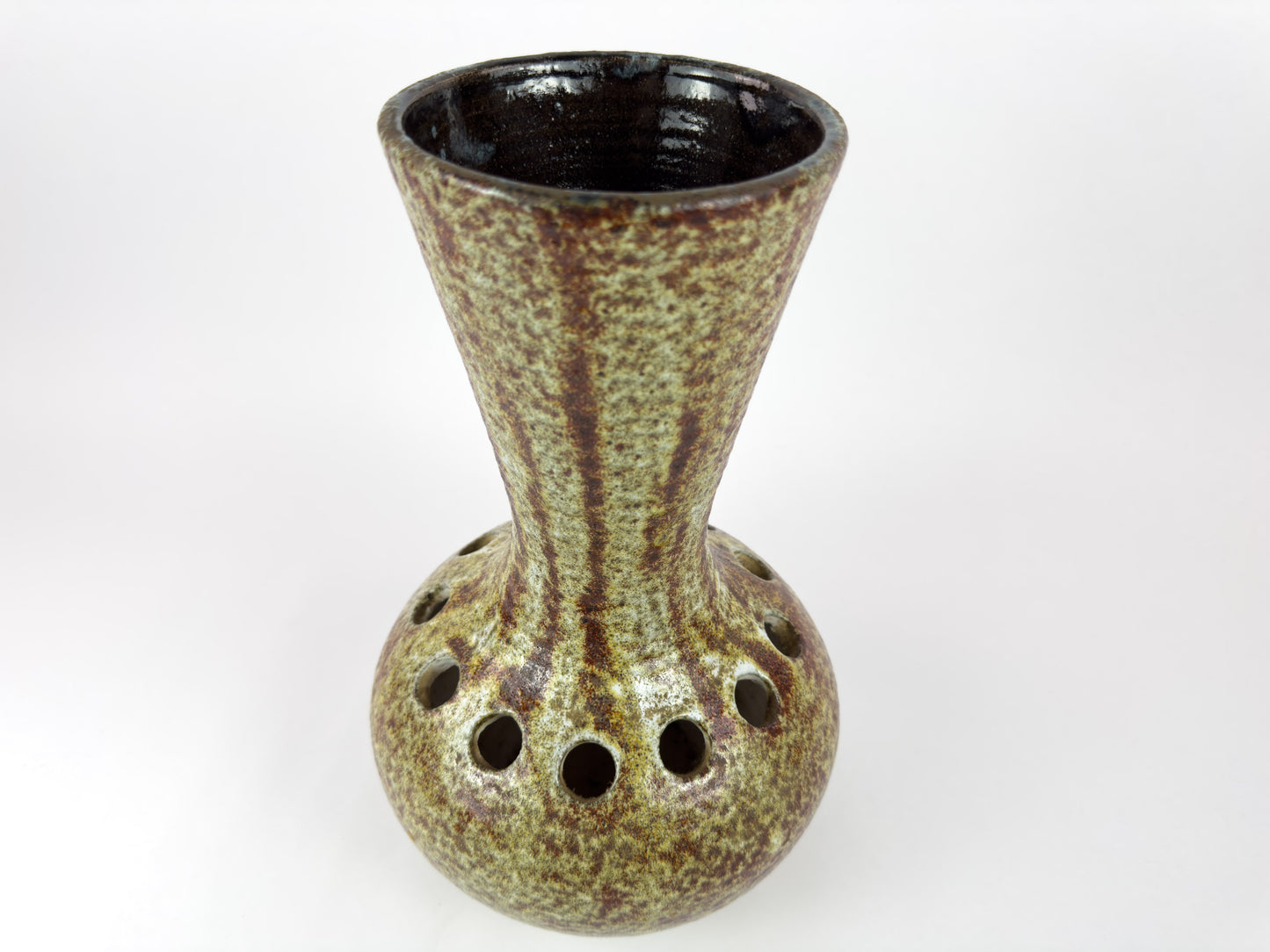 Large Accolay Ceramic Flower Frog Vase, France, c.1960s