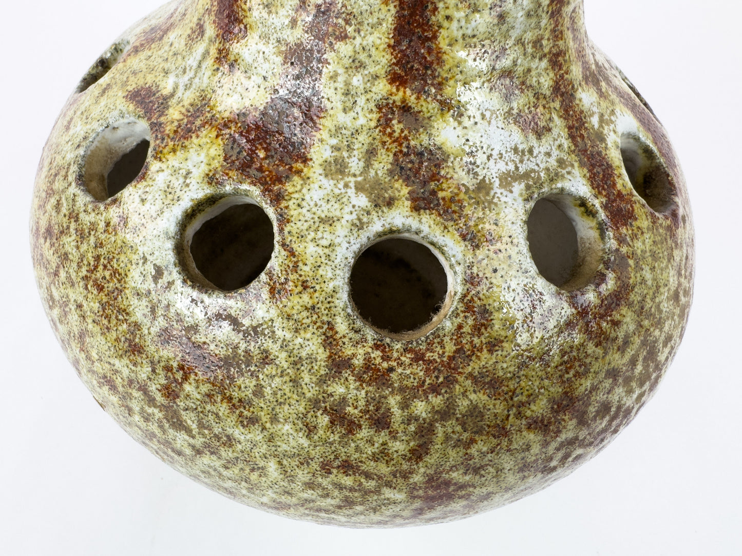 Large Accolay Ceramic Flower Frog Vase, France, c.1960s