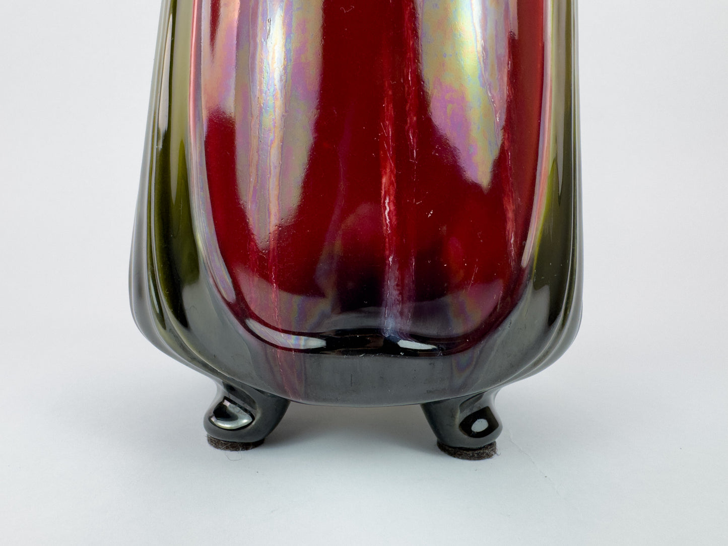Large Art Nouveau Barbotine Vase by L’Herminie-Declercq, Faïencerie d’Orchies, France, c.1900