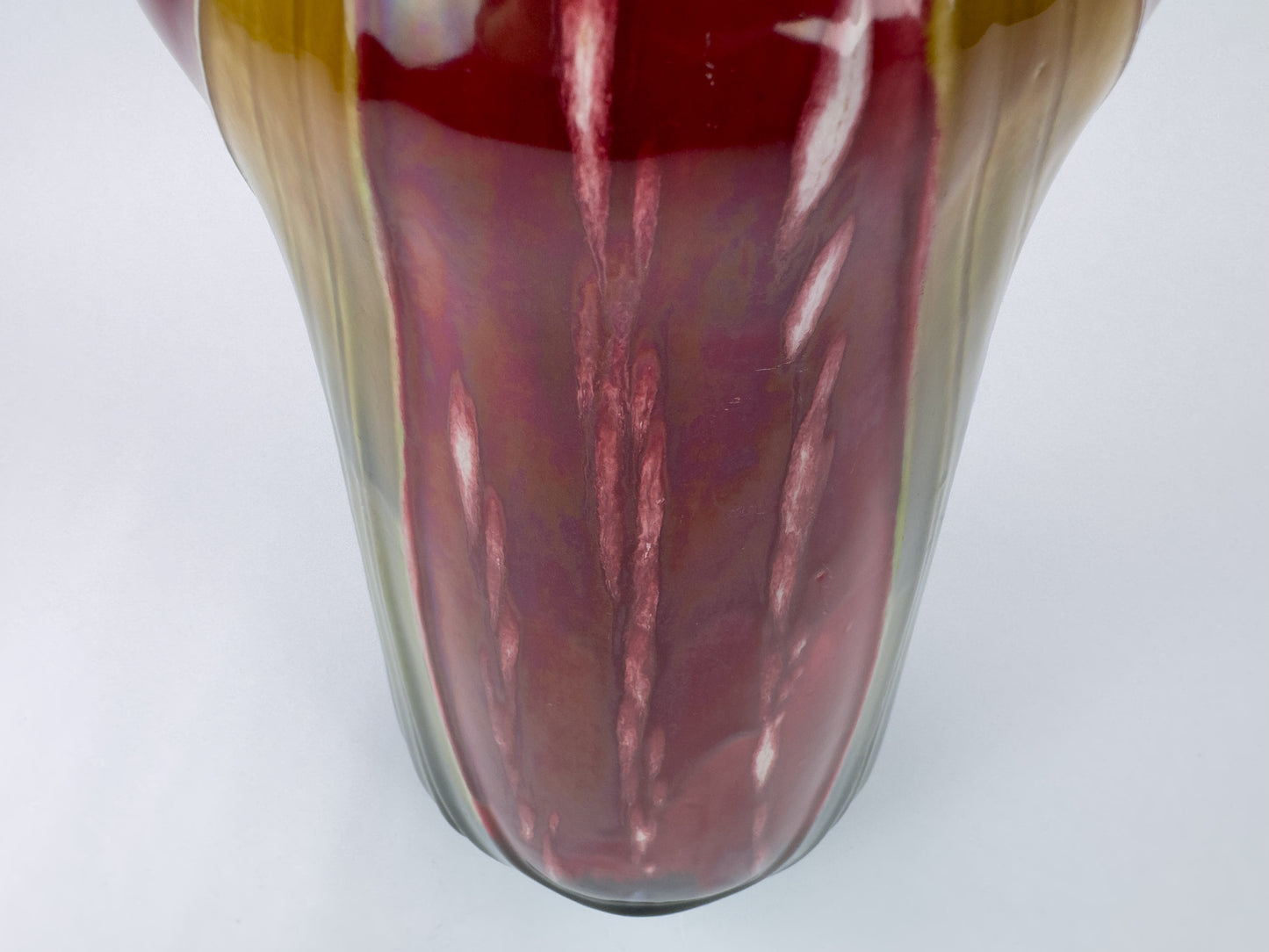 Large Art Nouveau Barbotine Vase by L’Herminie-Declercq, Faïencerie d’Orchies, France, c.1900