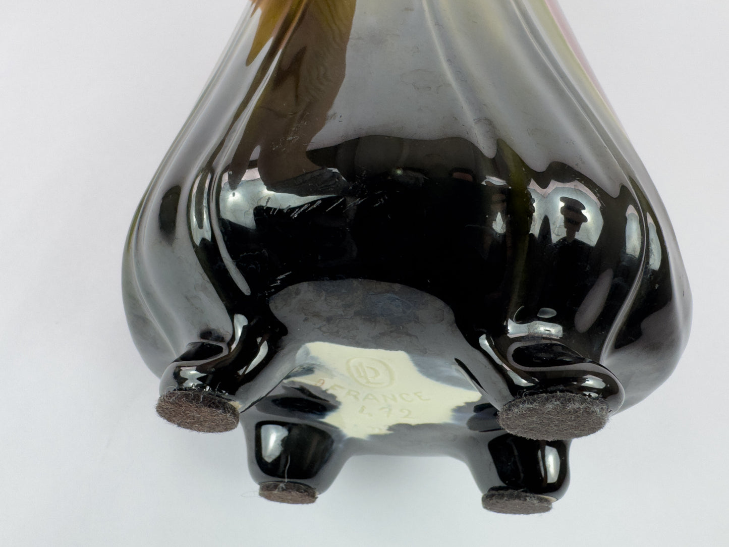 Large Art Nouveau Barbotine Vase by L’Herminie-Declercq, Faïencerie d’Orchies, France, c.1900