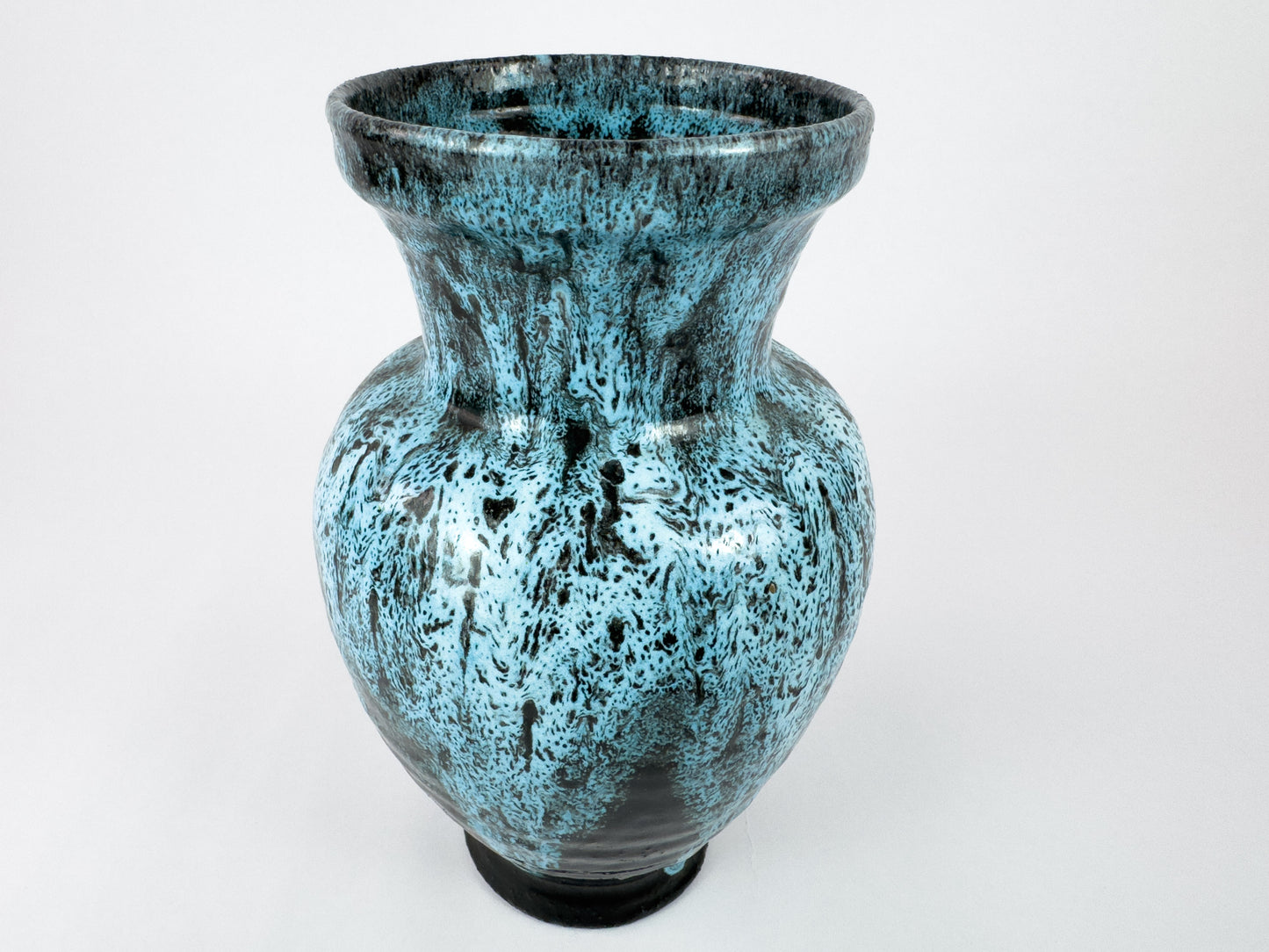 Accolay Turquoise Glaze Ceramic Vase – French Mid-Century