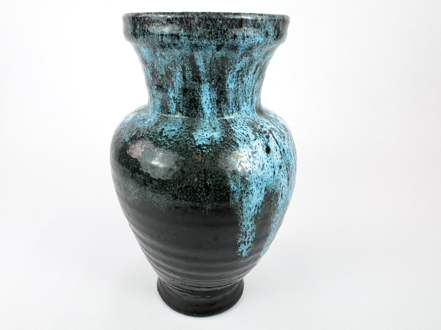 Accolay Turquoise Glaze Ceramic Vase – French Mid-Century