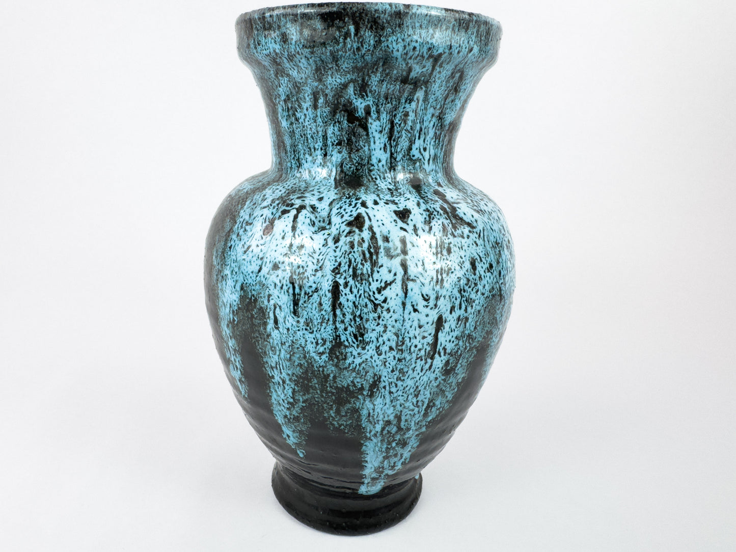 Accolay Turquoise Glaze Ceramic Vase – French Mid-Century