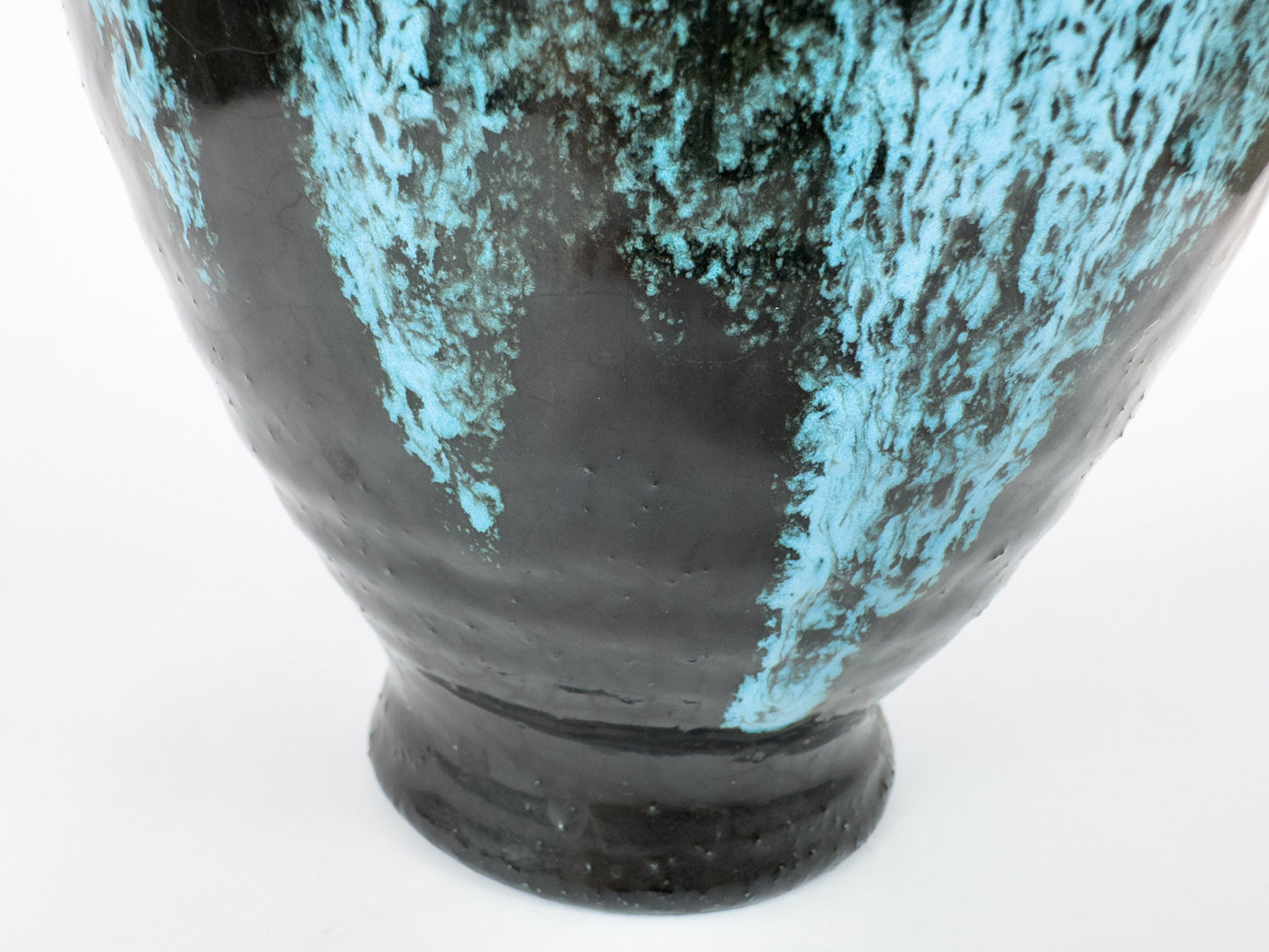 Accolay Turquoise Glaze Ceramic Vase – French Mid-Century
