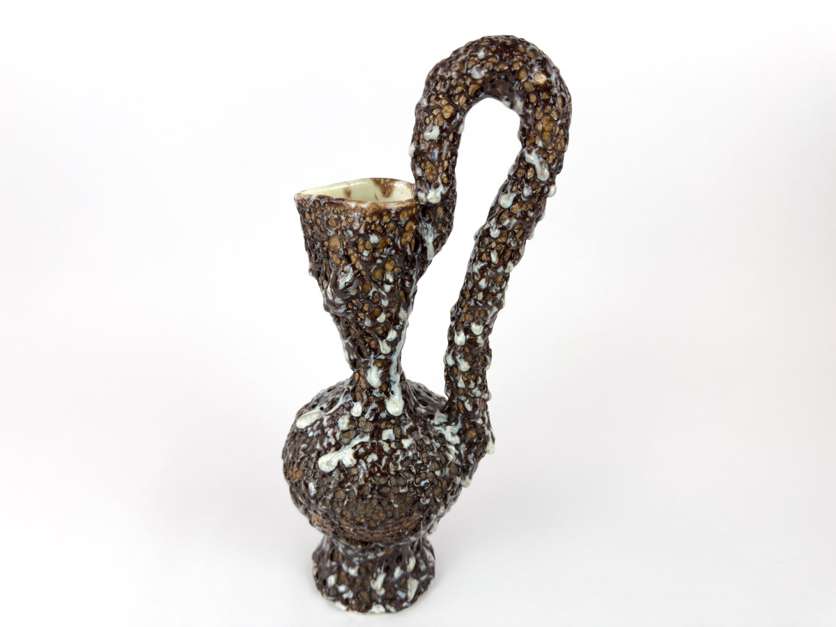 Marius Giuge Vallauris Textured Ceramic Pichet, France, Mid-Century