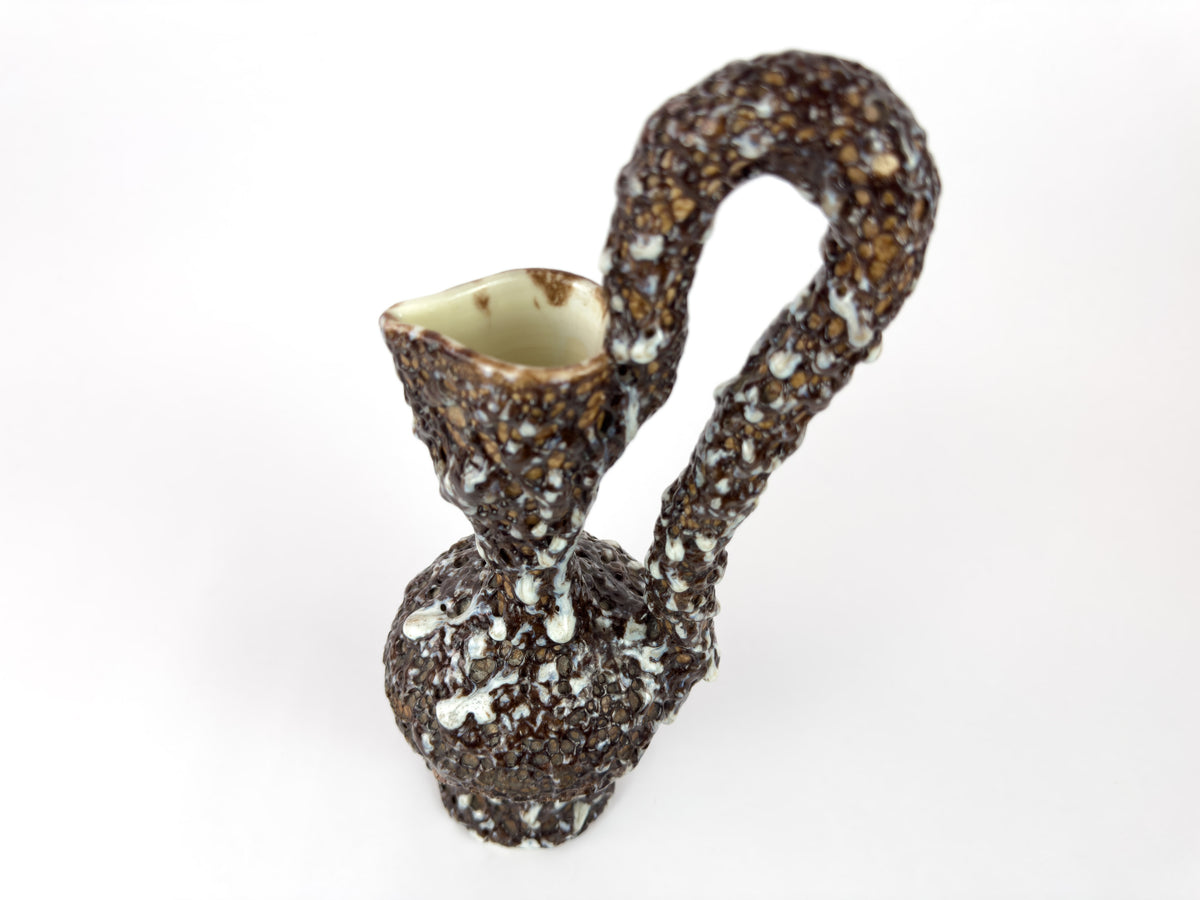 Marius Giuge Vallauris Textured Ceramic Pichet, France, Mid-Century