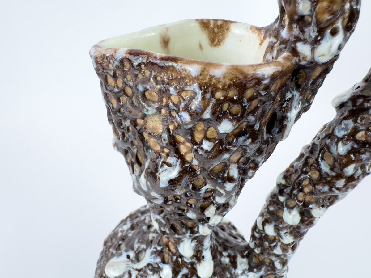 Marius Giuge Vallauris Textured Ceramic Pichet, France, Mid-Century