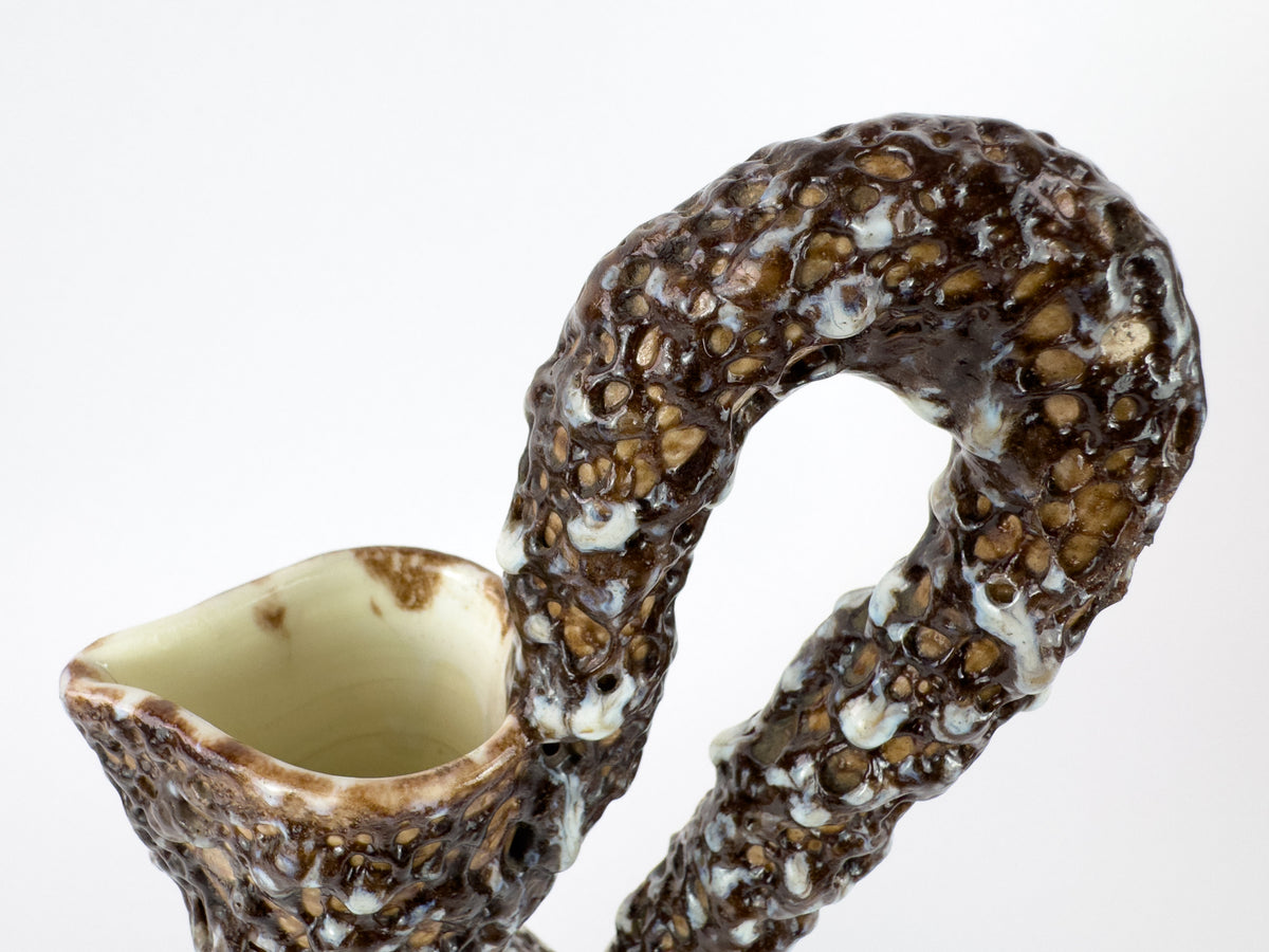 Marius Giuge Vallauris Textured Ceramic Pichet, France, Mid-Century