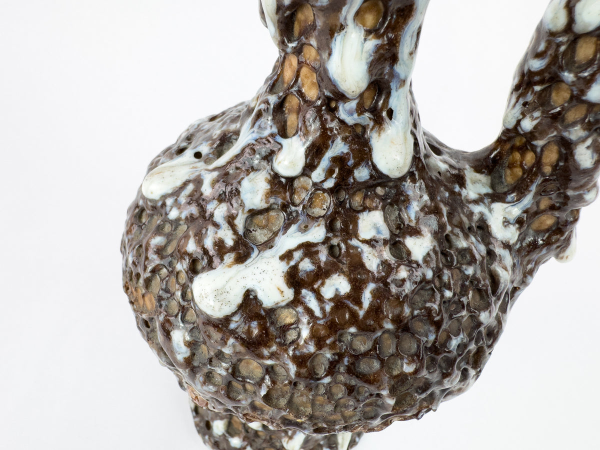 Marius Giuge Vallauris Textured Ceramic Pichet, France, Mid-Century