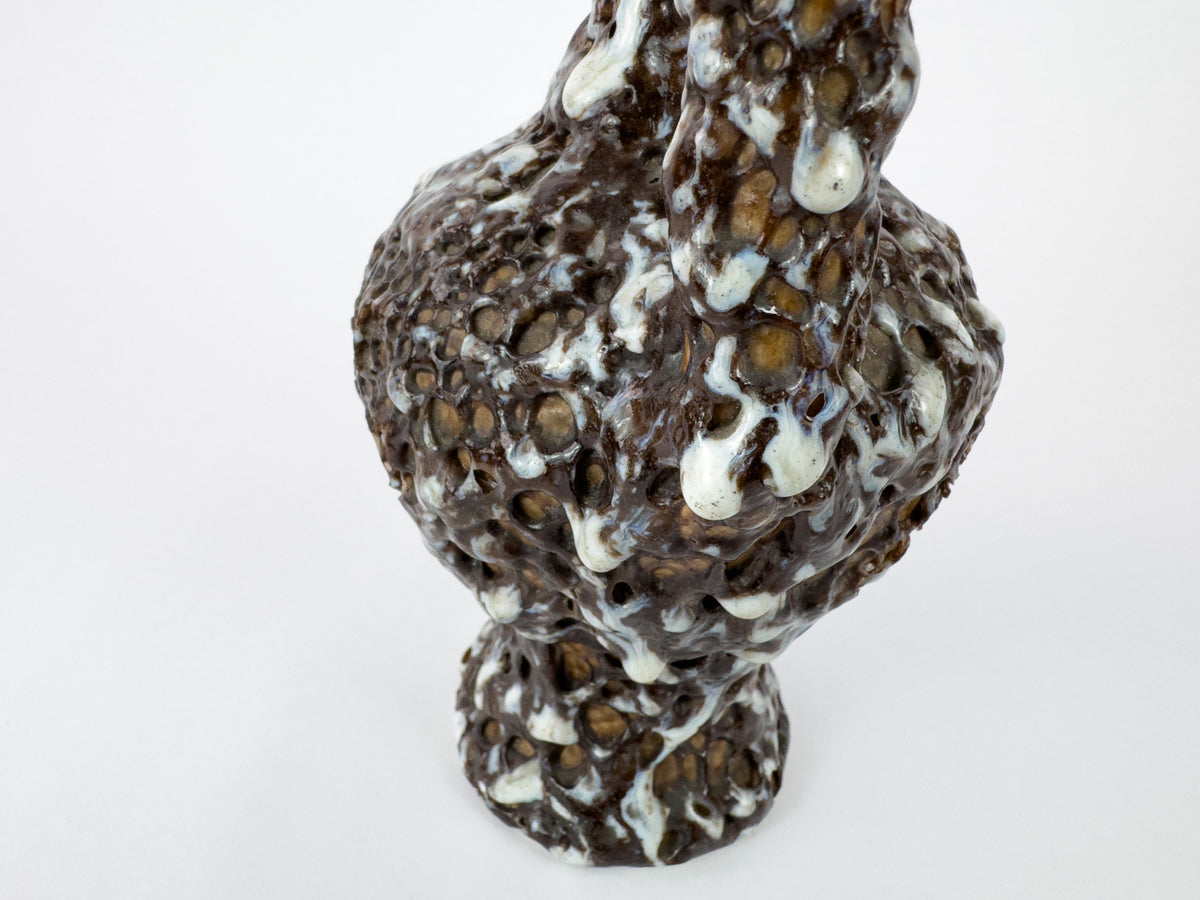Marius Giuge Vallauris Textured Ceramic Pichet, France, Mid-Century