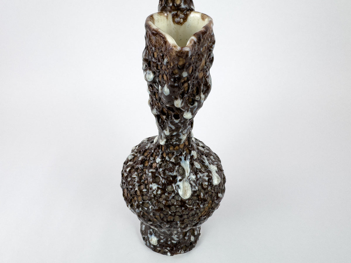 Marius Giuge Vallauris Textured Ceramic Pichet, France, Mid-Century