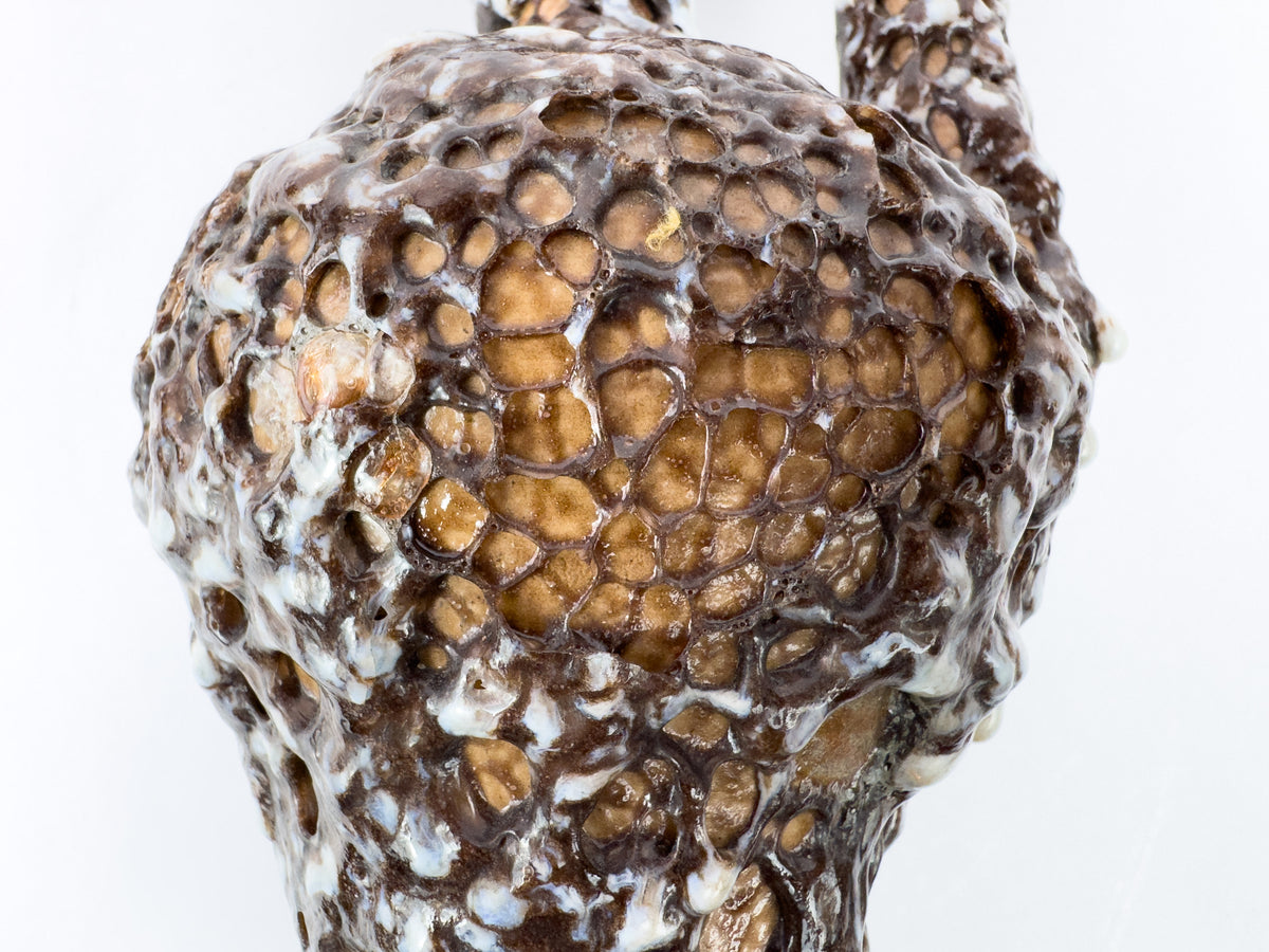 Marius Giuge Vallauris Textured Ceramic Pichet, France, Mid-Century
