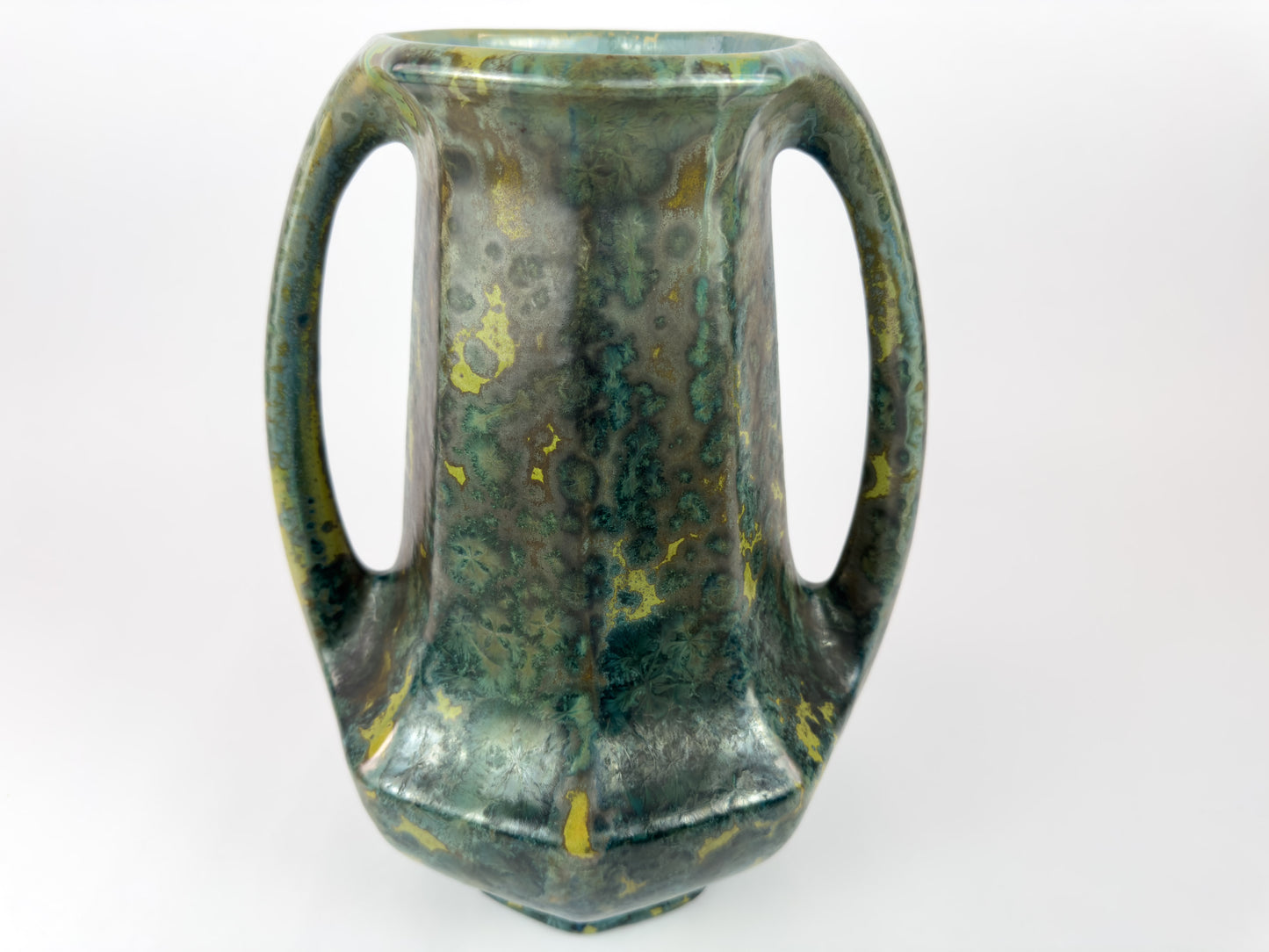 Large Art Deco Crystalline Glaze Stoneware Vase by Pierrefonds, France, c. 1925–1935
