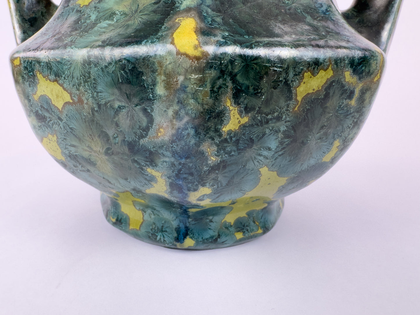 Large Art Deco Crystalline Glaze Stoneware Vase by Pierrefonds, France, c. 1925–1935