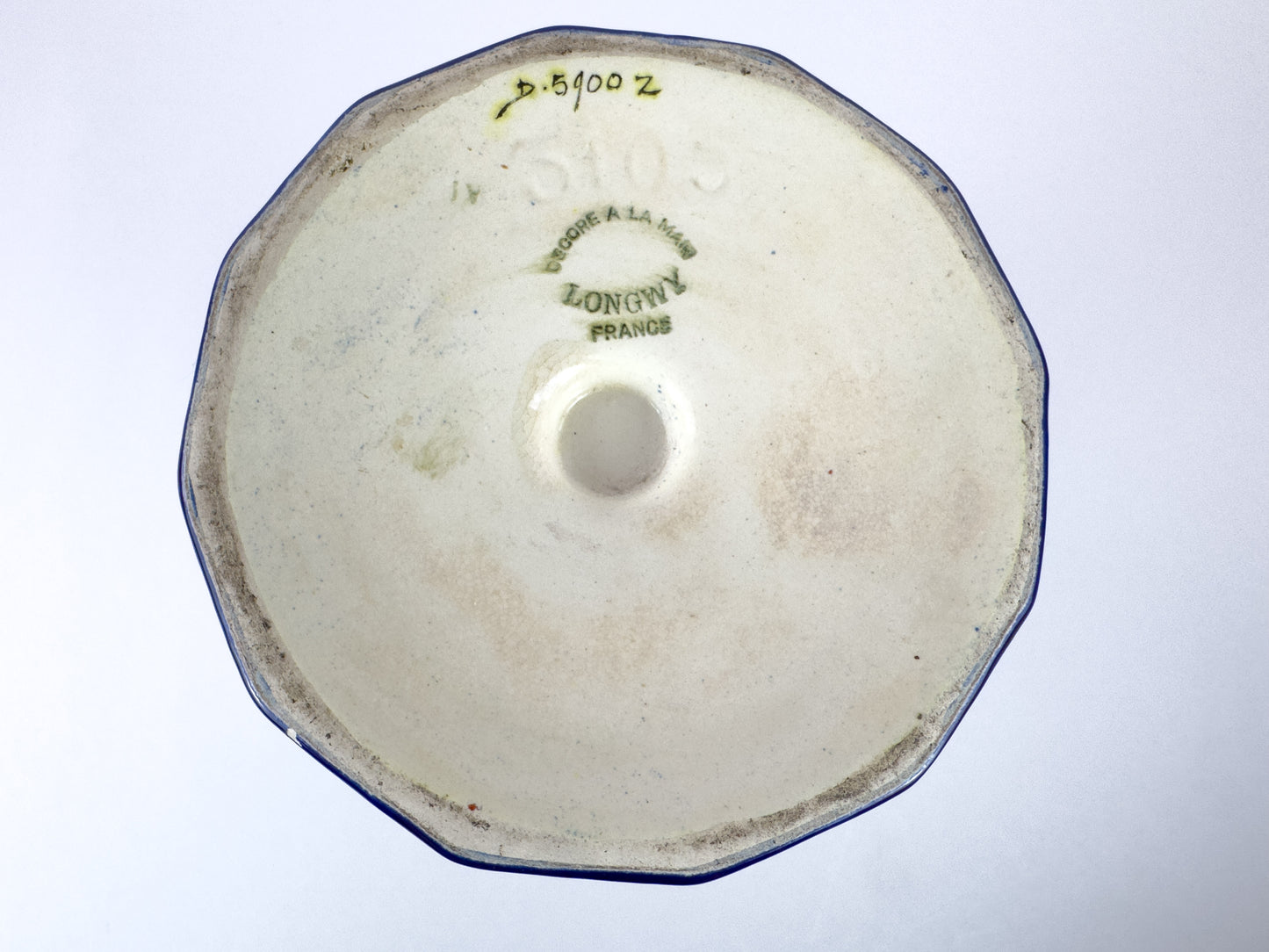 Vintage Longwy Enamelled Ceramic Vase, France, Mid-20th Century
