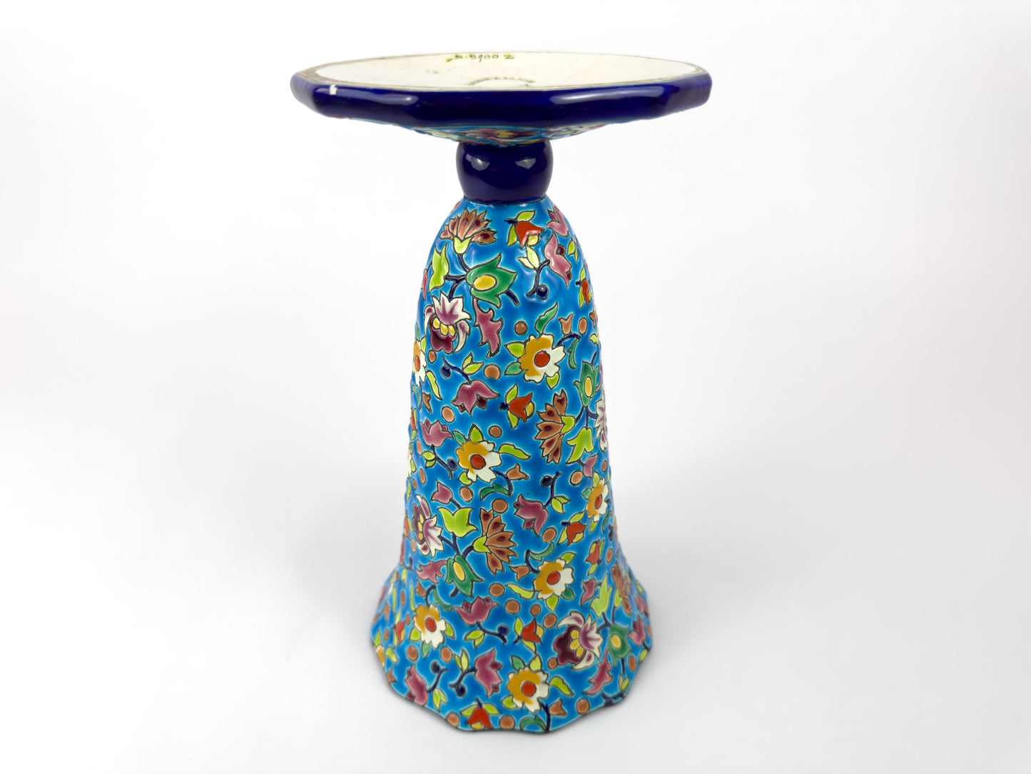Vintage Longwy Enamelled Ceramic Vase, France, Mid-20th Century