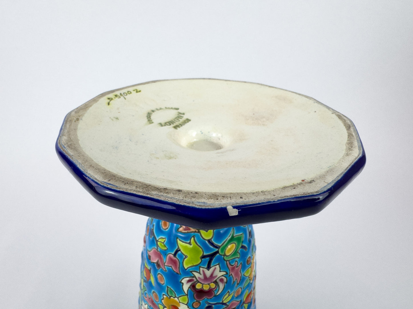 Vintage Longwy Enamelled Ceramic Vase, France, Mid-20th Century