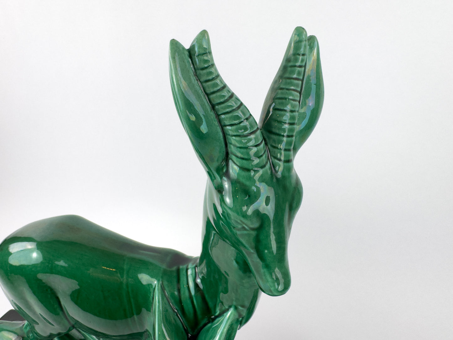 Monumental French Art Deco Ceramic Sculpture ‘Stag, Doe & Fawn’ by Charles Lemanceau, Circa 1930s