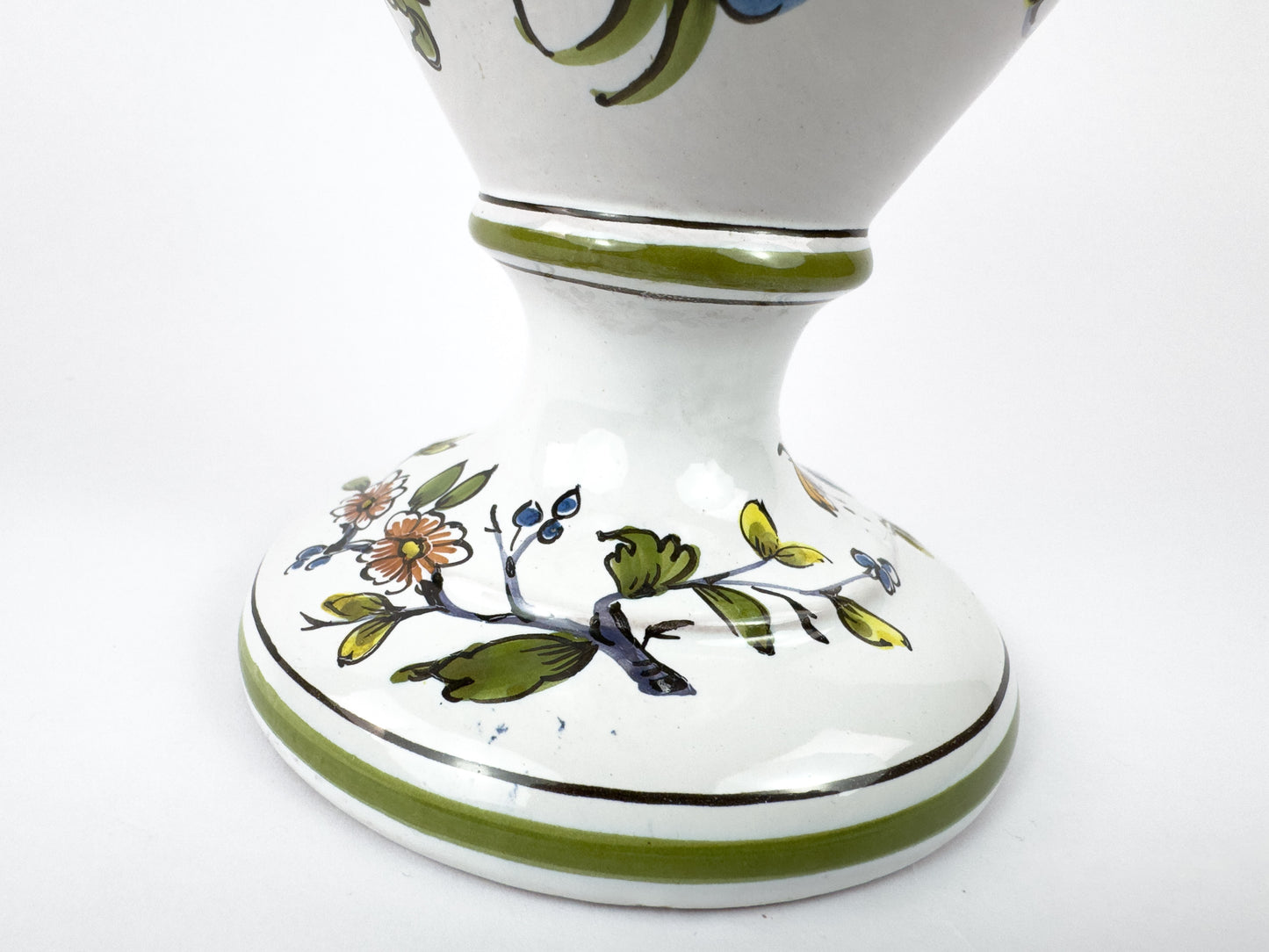 Vintage Lallier de Moustiers Faience Hand-Painted Ewer, France, Mid-20th Century