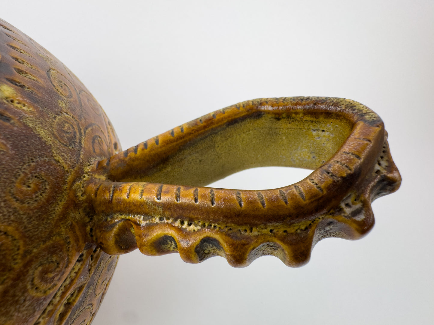 Vallauris Sculptural Ceramic Bowl With Handles, 1960s