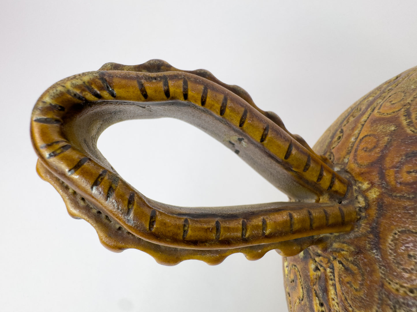Vallauris Sculptural Ceramic Bowl With Handles, 1960s
